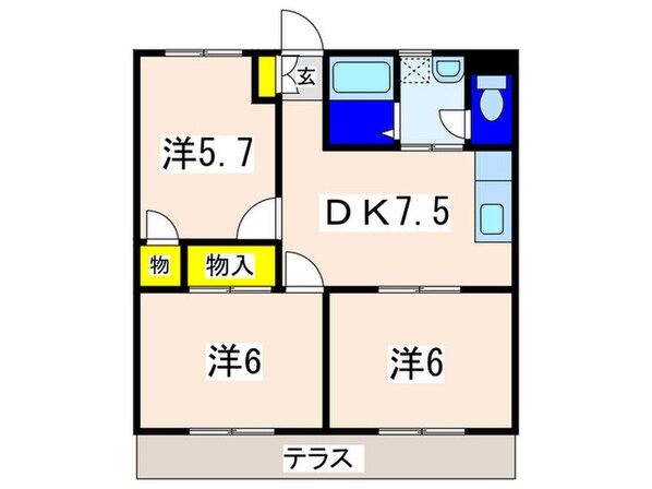 シャトレーハウス２の物件間取画像